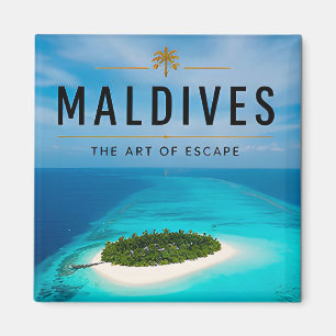 🏖️ Malediven Privatinsel Flucht Luxus Häuser 🌊 Magnet