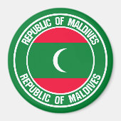 Malediven-RundEmblem Magnet (Vorne)