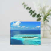 Malediven Sandstrand Tropische Insel Postkarte (Stehend Vorderseite)