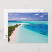 Malediven, Sicht auf den Strand aus der Luft Postkarte (Vorne/Hinten)