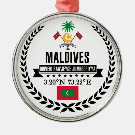 Malediven Silbernes Ornament (Vorne)