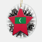 Malediven-Stern Keramikornament (Links)