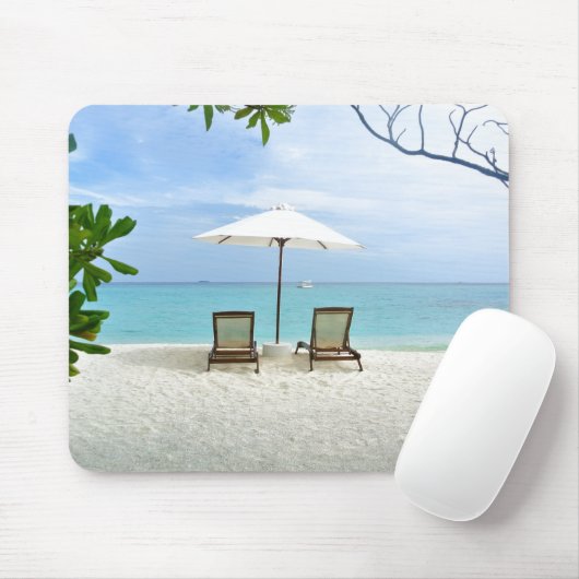 Malediven-Strand Mousepad (Mit Mouse)