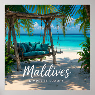 🧲 Malediven-Strand-Swing-Insel-Escape 🌺 Poster