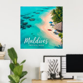 🧲 Malediven-Tropenstrand-Urlaubserinnerung 🌴 Poster (Heimbüro)