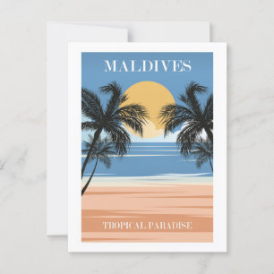 Malediven, tropisches Paradies Postkarte