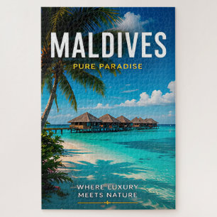 🧲 Malediven Überwasser-Reiseerinnerung 🏝️ Puzzle