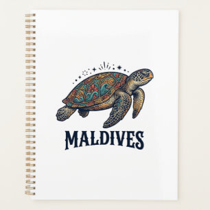 Malediven Vintage Meeresschildkröte Reise-Shirt De Planer