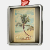 Malediven Vintage Reisen Ornament Palme Tree (Links)