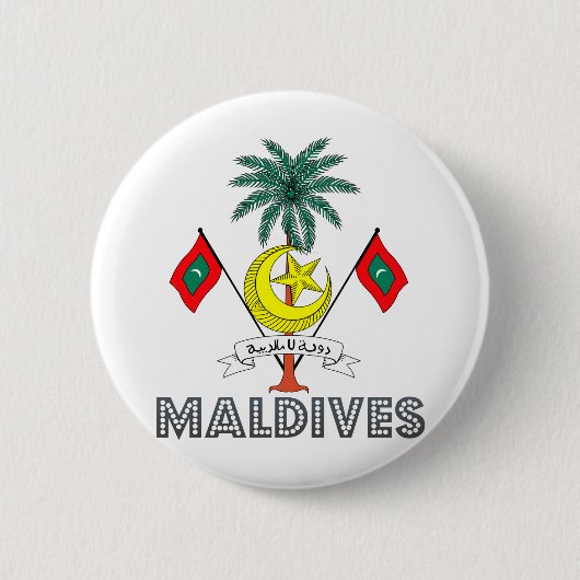 Malediven-Wappen Button (Vorderseite)