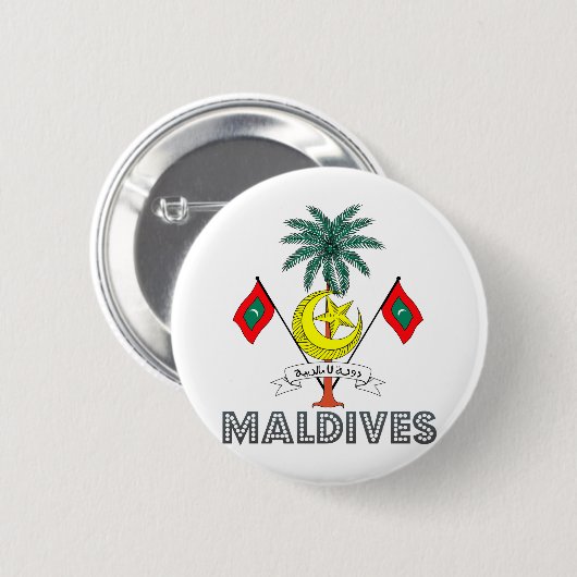 Malediven-Wappen Button (Vorne & Hinten)