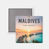 🏝️ Malediven-Wasser-Villa-Paradies Modern Magnet (Vorderseite/Rückseite)