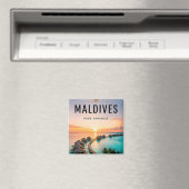 🏝️ Malediven-Wasser-Villa-Paradies Modern Magnet (In Situ (Geschirrspüler))