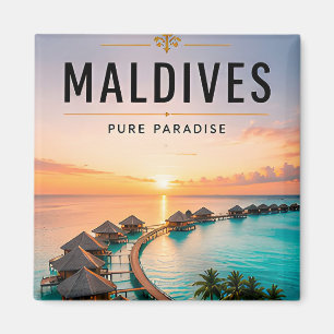 🏝️ Malediven-Wasser-Villa-Paradies Modern  Magnet