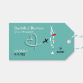 Malediven Wedding Destination Save the Date Geschenkanhänger (Vorderseite (Horizontal))