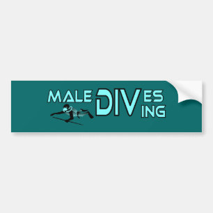 Maledives Tauchen, Farben cyan-blau und schwarze Autoaufkleber