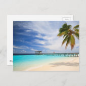 Maledivische Flucht Postkarte (Vorne/Hinten)