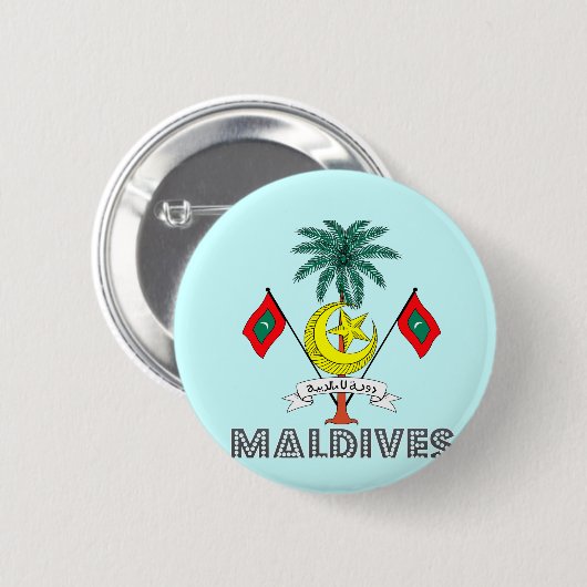 Maledivisches Emblem Button (Vorne & Hinten)