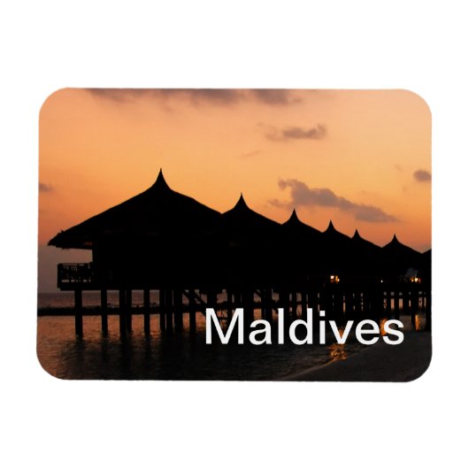maledivisches Resort Magnet (Horizontal)