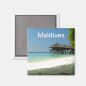 maledivisches Resort Magnet (Vorderseite/Rückseite)