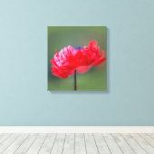 Maleffekt der roten Blume nah Leinwanddruck (Insitu (Holzboden))