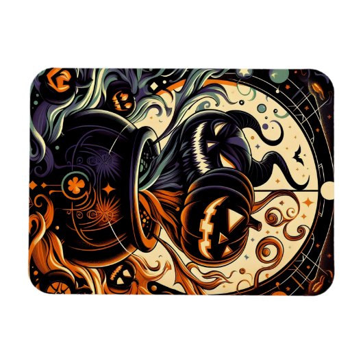 Maleficent Jack O'lantern Flexible Magnet (Horizontal)