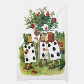 Malen der Königin der Rosen des Herzens im Küchentuch (Vertikal)