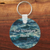 Malen des Meeres überwältigt Ihr Abenteuer Schlüsselanhänger (Rückseite)