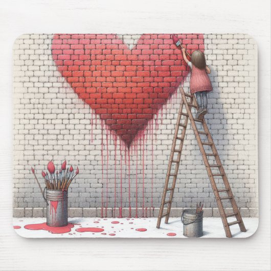 Malen eines Herzmuschels Mousepad (Vorne)