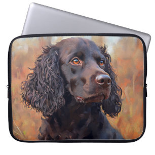MALEN EINES WEISSEN AMERIKANISCHEN WASSERSPANIELHU LAPTOPSCHUTZHÜLLE
