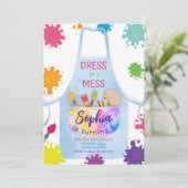 Malen Geburtstag Einladung Malerei Einladung Kunst (Stehend Vorderseite)