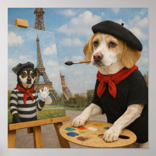 "Malen in Paris" Poster (Vorne)