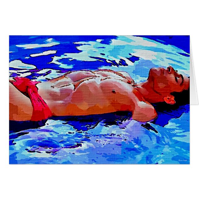 Malen: Reflexionen im Blau (Vorderseite (Horizontal))