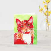 "Malen Sie" AFRP Miezekatze Karte (Gelbe Blume)