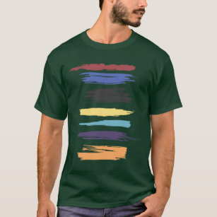 Malen Sie Anschlag-künstlerische abstrakte T-Shirt