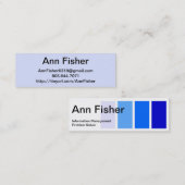 Malen Sie Beispielblaue dünne Visitenkarte (Vorne/Hinten)