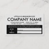 malen Sie Chipempfehlungs-Belohnungsprogramm Empfehlungskarte (Rückseite)