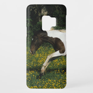 Malen Sie das Pferd, das in Feld der Blumen läuft Case-Mate Samsung Galaxy S9 Hülle