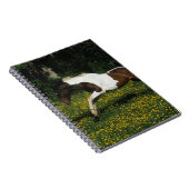 Malen Sie das Pferd, das in Feld der Blumen läuft Notizblock (Rechte Seite)