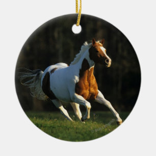 Malen Sie das Pferd, das schnell läuft Keramikornament
