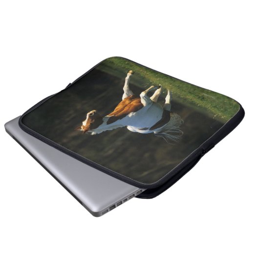 Malen Sie das Pferd, das schnell läuft Laptopschutzhülle (Vorne Knopf)