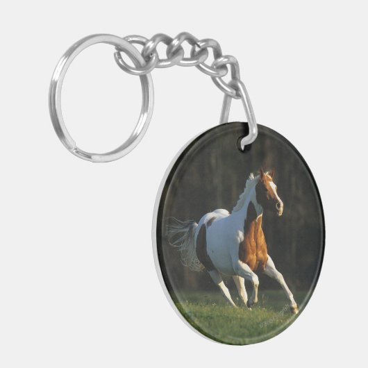 Malen Sie das Pferd, das schnell läuft Schlüsselanhänger (Vorderseite links)