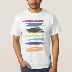 Malen Sie die Anschlag-künstlerische abstrakte T-Shirt
