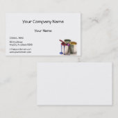 Malen Sie Dosen im roten grünen Gelb an der Visitenkarte (Vorne/Hinten)