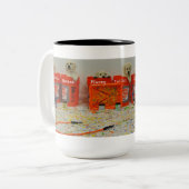 Malen Sie Eimer-Welpen-Tasse Zweifarbige Tasse (Vorderseite Links)