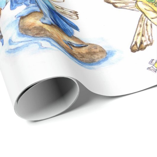 Malen Sie Elf-Feen JL Biel Geschenkpapier (Rolleneckpunkt)