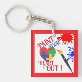 Malen Sie Ihr Herz aus, Acrylisch-Schlüsselanhänge Schlüsselanhänger