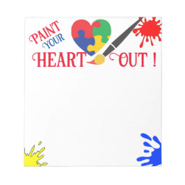 Malen Sie Ihr Herz aus Notizblock