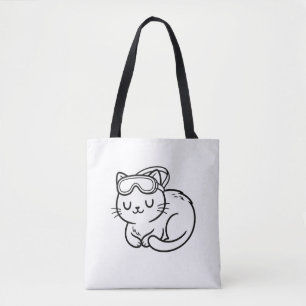 Malen Sie Ihre eigene Kawaii-Sommerkatze-Schwimmer Tasche