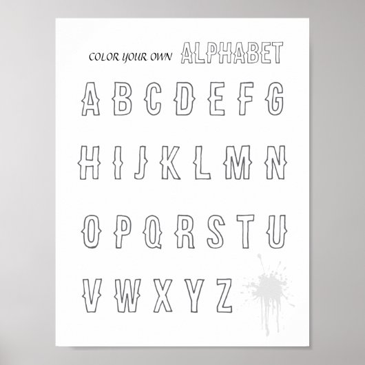 Malen Sie Ihre eigenen ABC-Kinder Poster (Vorne)